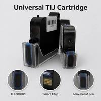 Kartrid Tinta TIJ 2.5 12.7mm 42ml Cepat Kering Solvent Hitam untuk Printer Inkjet Genggam 25082580 Pengkodean Tanggal Batch Kode QR