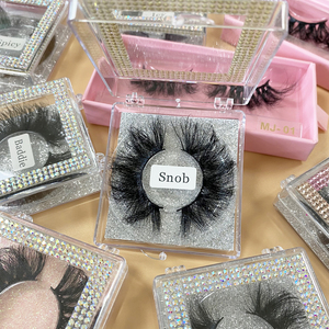 Ciglia Finte 3D in Visone 100% Cruelty Free, 25mm Super Curl Dense, Spesse e Voluminose Stile Russo, Personalizzabili con Logo Privato - Product Image 4
