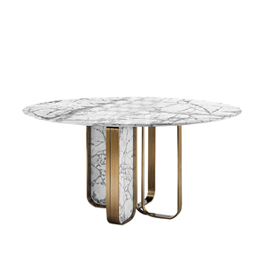 Tavolo da Pranzo Moderno Italiano <span class=keywords><strong>Nova</strong></span> con Superficie in Marmo, Set da 4, 6, 8 Posti per Casa, Hotel, Esterni e Giardino - Product Image 4