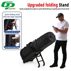 Sac <span class=keywords><strong>de</strong></span> voyage pour clubs <span class=keywords><strong>de</strong></span> golf portable et imperméable GP, pliable, avec support, rembourrage épais, roues silencieuses, construction renforcée, Air Course - Product Image 1