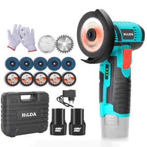 מטחנת זווית חשמלית 3 אינץ' 12V עם סוללת ליתיום, מיני מטחנה ידנית רב תכליתית לחיתוך, הסרת חלודה וניקוי תפרים - Product Image 1