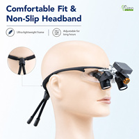 Loupes médicales, dentaires et chirurgicales, grossissement 5x, lampe frontale LED 5W, certifiées CE, classe II, instrument à usage professionnel