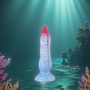 Hot Tentacle Thick Fantasy Sex Toy Alien Dog Knotted <b>Dildo</b> with Suction Cup Silicone Anal Plug for G-Spot Soft for Women and Men - Product Image 3