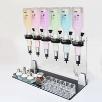 Distributeur de parfum mural en verre de 200 ml à 6 têtes, bar à parfum, pompe de remplissage liquide, bar à parfum.
