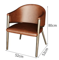 Ensemble de mobilier de restaurant moderne vintage en cuir, durable, pour usage commercial