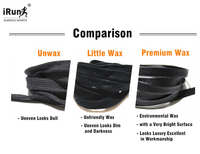 IRun – lacets plats en coton ciré de qualité supérieure avec Aglets en métal, beaux lacets cirés personnalisés, baskets plates, cordes de chaussures