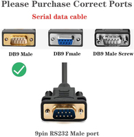 Cable convertidor serie USB A macho a DB9 FTDI RS232 RS485 RS422 con chipsets FTDI