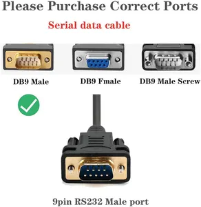 USB A Male To DB9 FTDI RS232 RS485 RS422 Serial Converter Cable With FTDI Chipsets