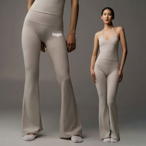 Pantalones de Yoga de Pierna Recta para Mujer, Cintura Alta, Control de Abdomen, Pantalones Deportivos para Gimnasio, Fitness y Yoga - Product Image 1