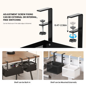 Estante de almacenamiento de escritorio mágico, caja de almacenamiento colgante sin taladro, estaciones de trabajo organizadoras y cesta colgante lateral de escritorio inferior de cocina - Product Image 3