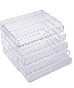 Acrylic Display Box Acryl Cosmetic Organizer Clear Lucite Acrylic 5 Drawers Makeup Box/make Up Organizer/cosmetic Display Boxes Large Acrylic Storage Box