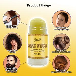Etiqueta privada No graso Acabado del cabello Slick Sin descamación Sin residuos Fijación fuerte Tamaño de viaje Fruta Perfumada Banana Hair Wax Stick - Product Image 4