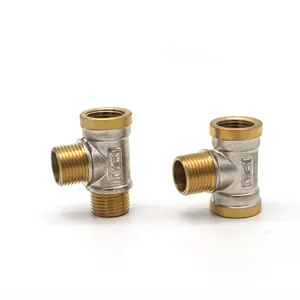 Fabricante por atacado encanamento da tubulação de água conjunta rosca macho tee acessórios para tubos de água da torneira de bronze conjunta T joint fittings