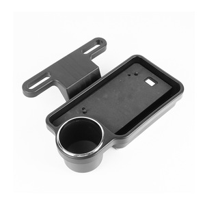 Portavasos para el Respaldo del Asiento del Coche, Bandeja Plegable con Portavasos para la Organización del Interior del Coche, Material ABS, Negro - Product Image 2