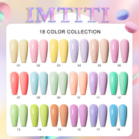 Conception originale améliorée IMTITI 48 couleurs de vernis à gel UV pastel direct d'usine avec base en caoutchouc à ongles personnalisée unique OEM ODM