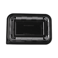 Vente en gros Récipient alimentaire jetable pour salade de fruits Emballage alimentaire de sushi en plastique de haute qualité Boîte à lunch rectangulaire à emporter
