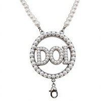 Nouveau style personnalisé – Collier pendentif étoile orientale en perles d'imitation bouddhistes DOI pour femme – Lanière de commande pour sororité