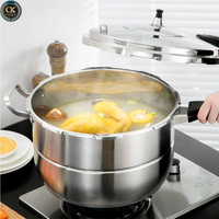 Casserole à pression multifonction en acier inoxydable avec poignée en bakélite, compatible gaz et induction, pour la cuisine à domicile