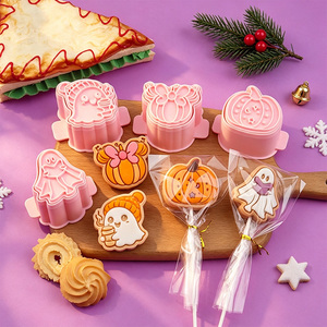 Cortadores de Galletas de Plástico con Diseño de <span class=keywords><strong>Minnie</strong></span> y <span class=keywords><strong>Calabaza</strong></span> en 3D de la Serie Halloween, Moldes Ecológicos para Impresión DIY - Product Image 5
