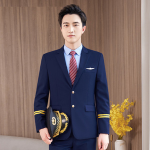 Mù<span class=keywords><strong>a</strong></span> Thu tốc độ cao đường sắt lớp đồng phục hàng không tiếp viên chuyên nghiệp và tiếp viên hàng không làm việc phù hợp với nam nữ hãng hàng không bán buôn - Product Image 6