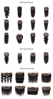 Ekstensi Rambut 13*4 Lace Closure Deep Curly 100% Rambut Asli Manusia Brazil Raw Cuticle Aligned Virgin Remy Hair 9A-12A Grosir