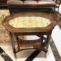Conception unique octogonale de table d'extrémité en bois solide avec des accents en métal pour des salons élégants