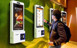 Kiosque de restaurant 15.6 écran Lcd Full Hd de 21.5 pouces sur pied/commande de comptoir de nourriture Qsr Kiosque à service <span class=keywords><strong>rapide</strong></span> - Product Image 2