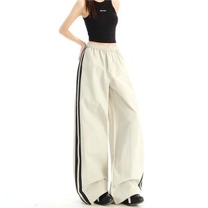 <span class=keywords><strong>Pantalones</strong></span> de baile de verano <span class=keywords><strong>para</strong></span> mujer, de secado rápido, transpirables, atléticos, informales, con cordón en la cintura, bloque de color clásico, raya lateral plana XL OEM/ODM - Product Image 1