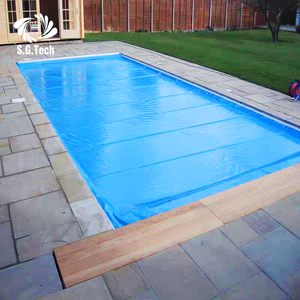 Couverture <span class=keywords><strong>de</strong></span> <span class=keywords><strong>piscine</strong></span> automatique en PVC Water Crown, résistante aux UV, légère, sur mesure, pour usage extérieur - Product Image 1