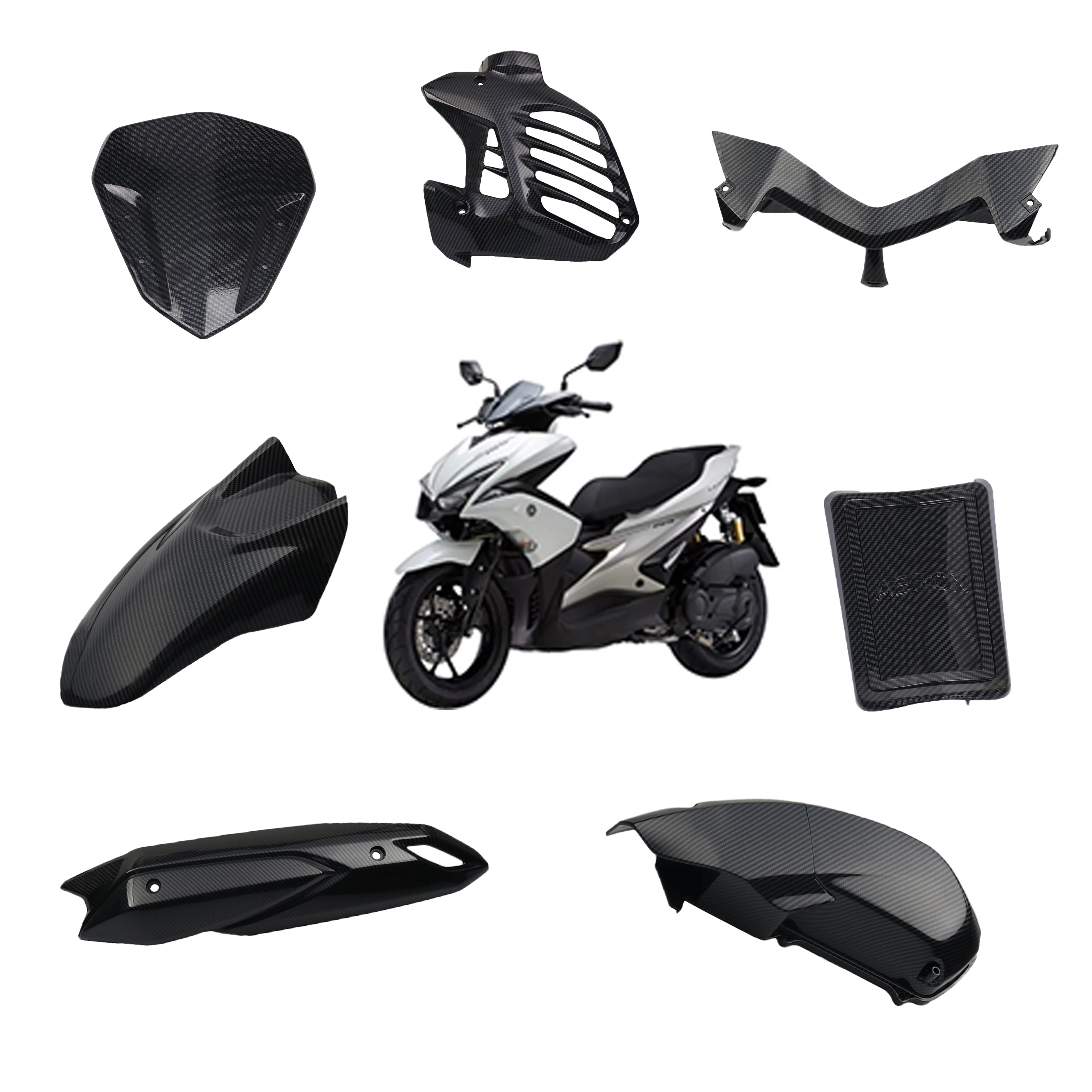 Pour YAMAHA NVX 155 Aerox 155 accessoires de motif de fibre de moto protecteur décoratif garde-boue