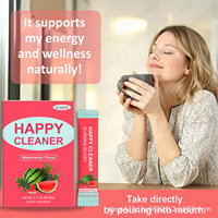 Capsules Protéinées Happy Cleaner Saveur Pastèque, Favorisant la Combustion des Graisses pour Adultes, 60 Capsules, Améliore la Santé Osseuse - Meilleures Ventes