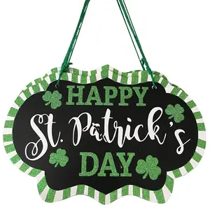 Spot St. Patrick's Decoration Holiday Atmosphere Home Decor Wooden Hanging House Signs Irish Day Party Window Wall Door Behind