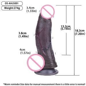 ORALSX New Color <b>Realistic</b> Black <b>Dildo</b> Anal Plug Silicone <b>Dildo</b> with Suction Cup Lifelike Penis Artificial Penis for Women - Product Image 2