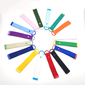 YYX Simple toile sangle <span class=keywords><strong>porte</strong></span>-clés bricolage coloré main tissu bande contraste <span class=keywords><strong>ruban</strong></span> sac à dos pendentifs <span class=keywords><strong>porte</strong></span>-clés - Product Image 2