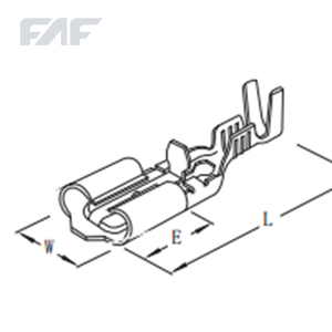 FAF 170328-1 TE pozitif kilit 250 6.3mm priz terminali 0.8mm Tab kalınlığı sıkma terminali - Product Image 2