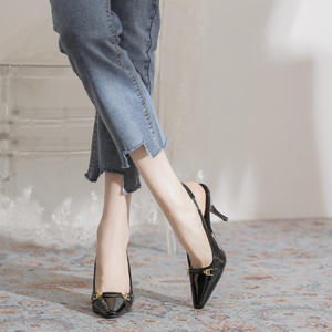 Zapatos Unisex de Tacón de Aguja de Cuero Genuino con Forro de Malla Calada, de Moda, Cómodos y con Punta, Novedad 2026 - Product Image 4