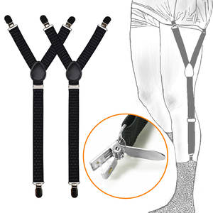 Sujetadores de <span class=keywords><strong>camisa</strong></span> en forma de Y para mantener un look bien ajustado y <span class=keywords><strong>tirantes</strong></span> para calcetines con correas elásticas ajustables para sujetar la <span class=keywords><strong>camisa</strong></span> - Product Image 1