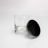 Couvercle en bois et bambou avec joint en silicone pour pot à bougie en verre