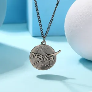 Space Agency logo Necklace Fashion all-in-one Alloy accessories Temperament boy popular accessories