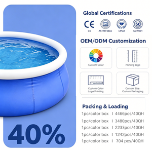 <span class=keywords><strong>Piscine</strong></span> gonflable ronde, PVC 0,7 mm d'épaisseur, installation rapide, <span class=keywords><strong>piscine</strong></span> familiale pour enfants et adultes, 5 tailles, OEM - Product Image 5