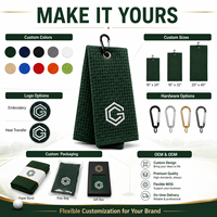 Serviette de golf en microfibre suédée à faible peluchage, chiffon de polissage doux pour drivers, fers, putters et équipement de golf