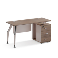Bureau d'angle de luxe moderne pour personnel avec tiroirs modulaires en MDF, revêtement stratifié, pour ordinateur et étude