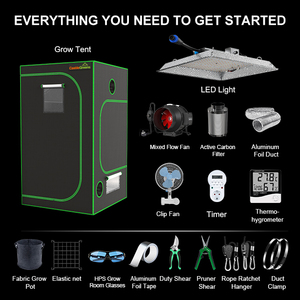 Bộ dụng cụ trồng cây hoàn chỉnh cho phòng trồng cây, nhà kính, dễ dàng lắp ráp, phủ Mylar, tạo áp suất tự nhiên để cây phát triển - Product Image 3