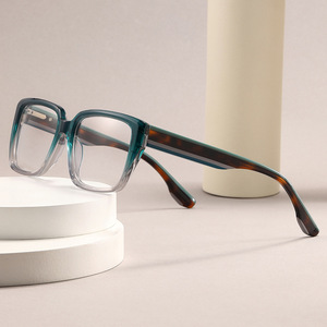 Montures de lunettes carrées en acétate Conchen, unisexe, monture complète, tendance mode, verres plats 1073 - Product Image 5