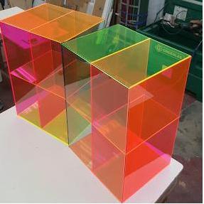 Factory Custom Eco-Friendly PMMA Acrylic Display <b>Box</b> Pedestal Riser Various Colors for Garments Party Column <b>Shelf</b> - Product Image 4