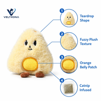 Jouet en peluche en forme de fromage à la catnip, peluche douce en forme de larme pour chat, accessoires interactifs pour le jeu et la câlin, vente en gros