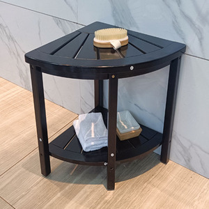 WDF تصميم حديث كرسي حمام خشبي متين من الخيزران للزاوية OEM/ODM للبيع بالجملة لتخزين مسند القدم في الحمام - Product Image 2