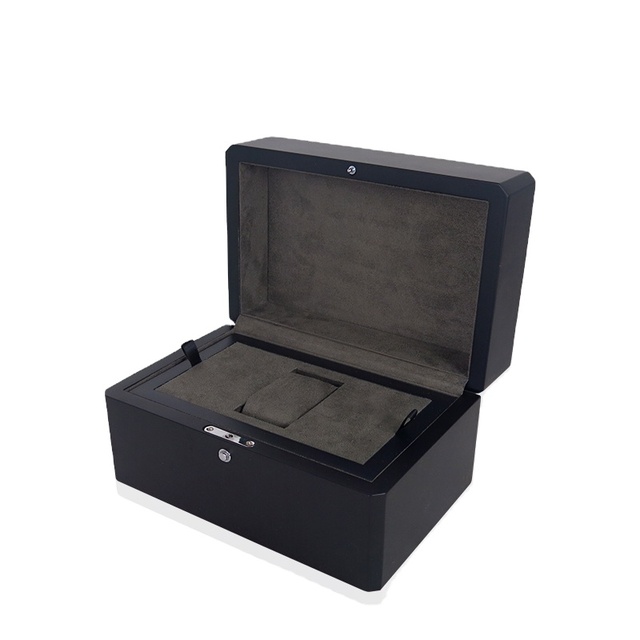 Matte Black Suede Interior Wood Watch case & Box Custom