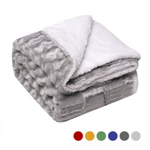 Manta de forro polar para invierno, manta gruesa personalizada de Sherpa, Coral 3D - Product Image 1