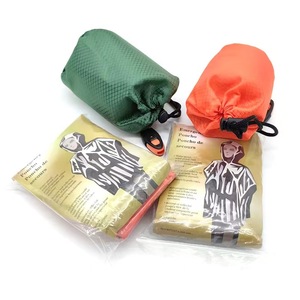 <b>Emergency</b> Raincoat Single Person Waterproof Windproof Reflective Portable Camping Outdoor Survival <b>Poncho</b> Universal Fit - Product Image 2